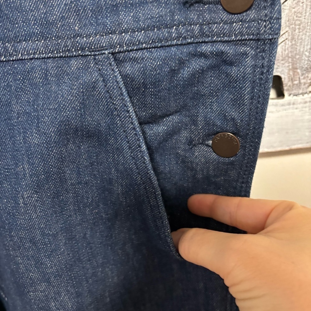 NEW Patagonia Dark Blue Steel Forge Denim Straight Leg Bib Overalls - Picture 9 of 15